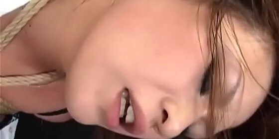 dominant pair own sexy submissive slut with dildos and ropes